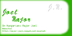 joel major business card